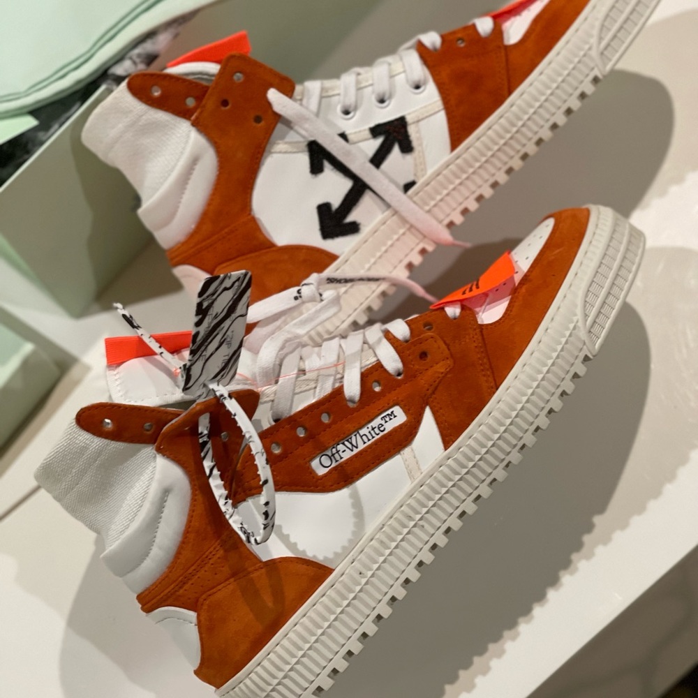 Brand new Off-White suede sneakers
